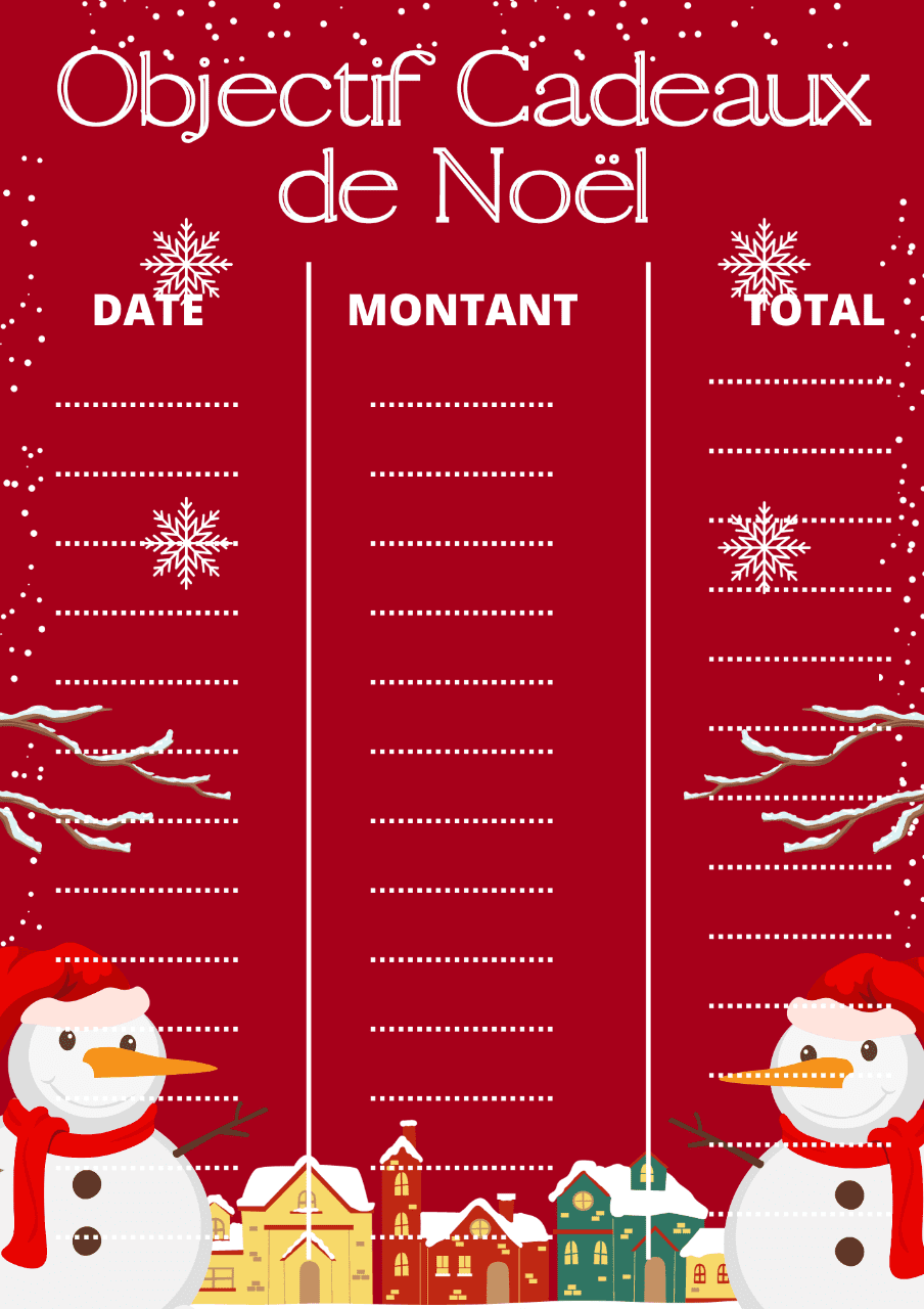 Budget De Noël, Défi Des économies De Noël. épargne De Noël, Défi