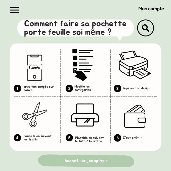 Pochette porte feuille (à imprimer)