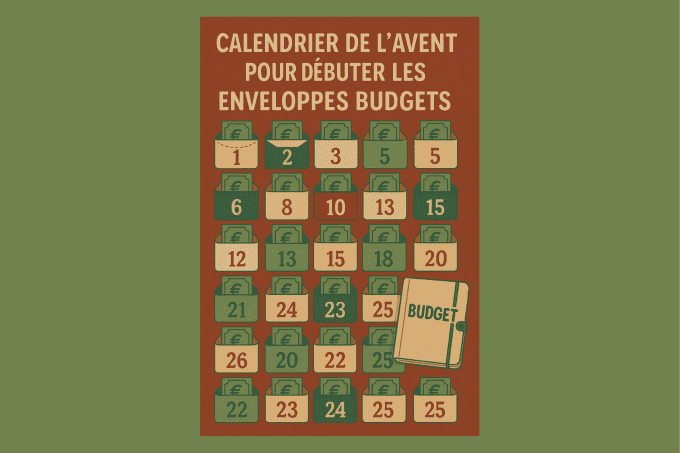 Calendrier de l'Avent pour Bien débuter la méthode des enveloppes budget