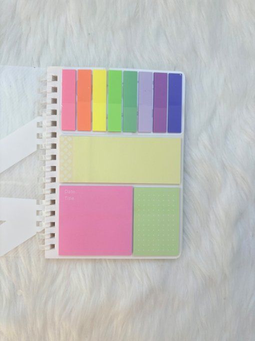 Bloc note avec stickers