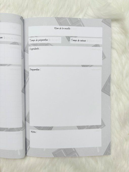Fiche recette à compléter pour classeur