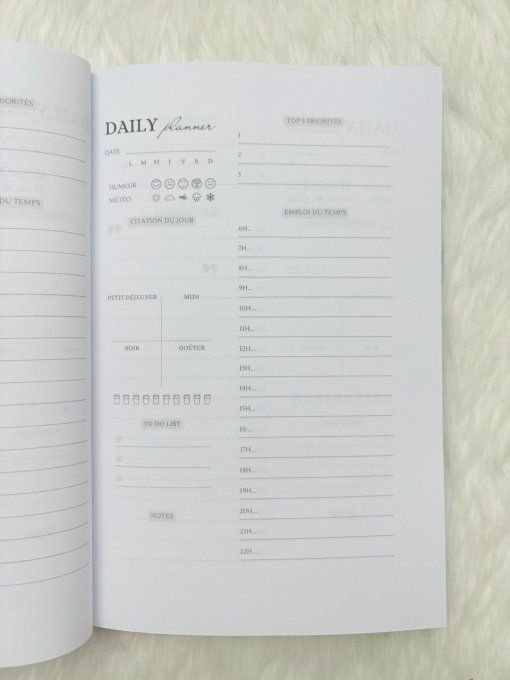 Carnet de Planification Quotidienne 365 jours - daily planner français