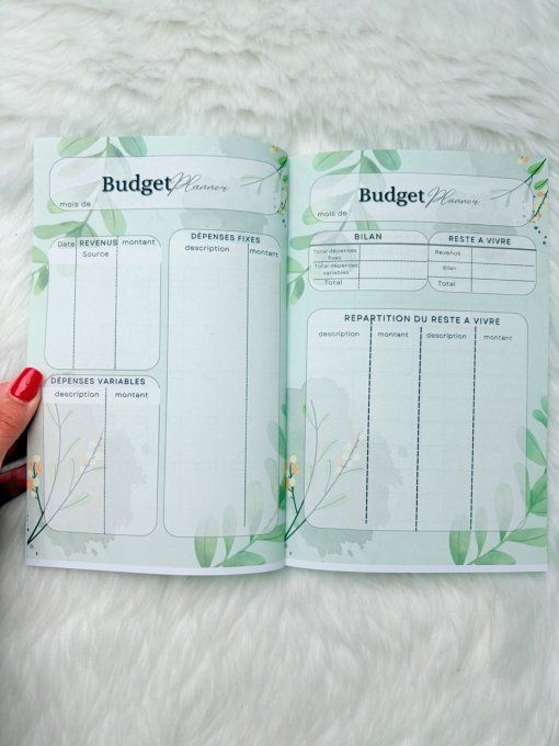 Le budget journal 12 mois printemps