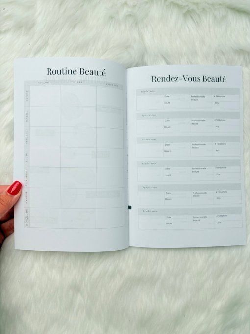 Carnet suivi de skincare