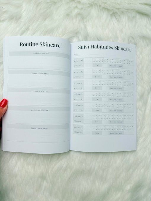 Carnet suivi de skincare