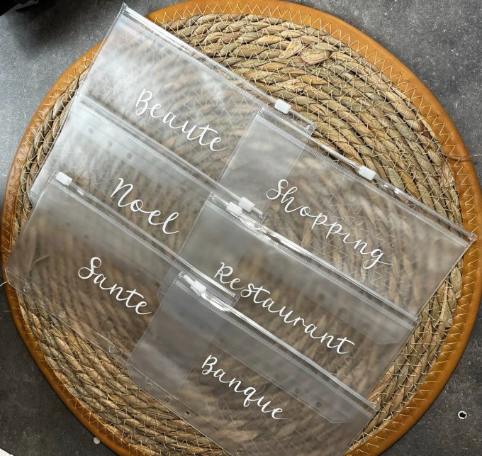 1 Pochette ZIP pour porte feuille à anneaux