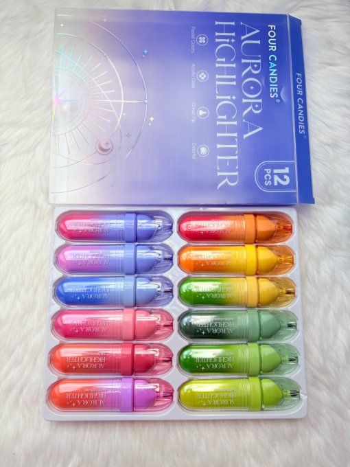 Lot 12 Surligneurs Aurora