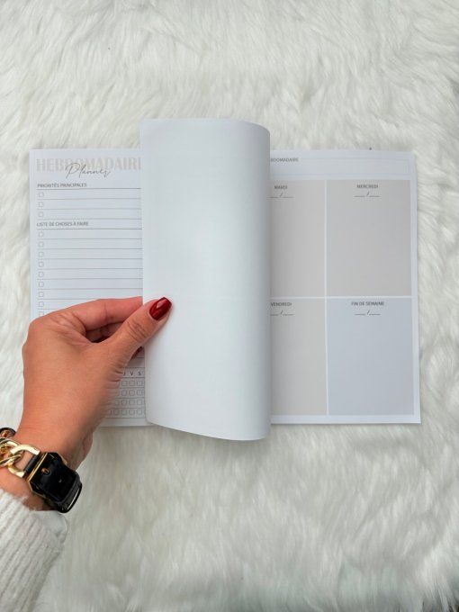 Planner hebdomadaire 50 semaines avec suivi des habitudes