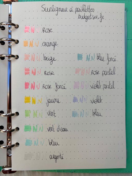 Lot de surligneur à paillettes 