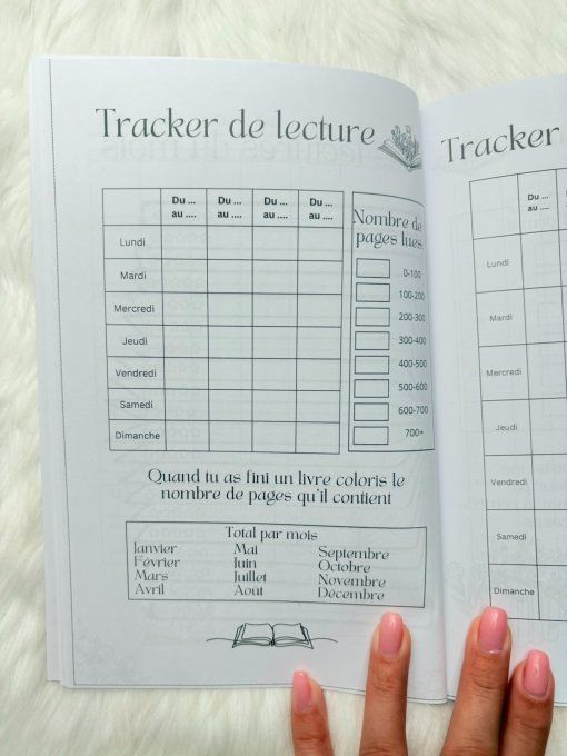 Carnet de lecture 6 mois