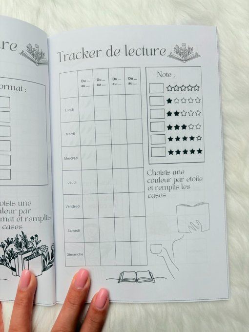 Carnet de lecture 6 mois