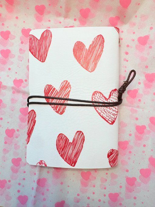 Classeur Coeurs Roses