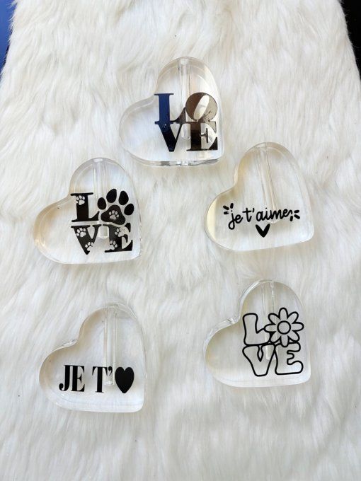 Vase soliflore cœur en acrylique 