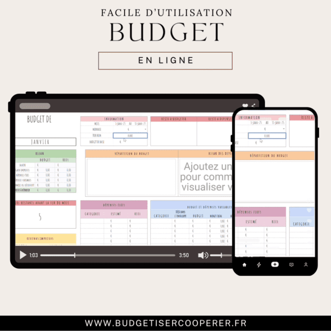 Fiche budget en ligne 